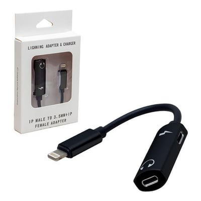 PowerMaster PM-3770 2in1 Lightning Girişli Şarj Ve Kulaklık Çevirici Kablo