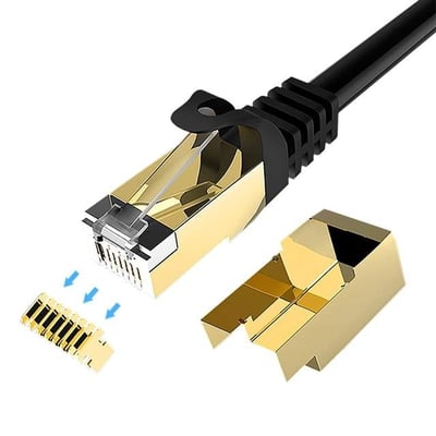 PowerMaster PMCAT71 Cat7 1 Metre 10Gbps 600MHz LAN Ethernet Kablosu - RJ45 26AWG Bakır