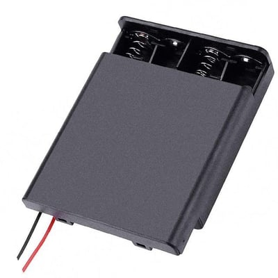 Powermaster  4lü AA Kapaklı Switchli Pil Yuvası (IC-233F)