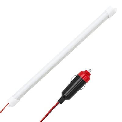 Powermaster PM-11048 12V 5W Çakmaklık Soketli Mat Kapaklı 30 cm LED Bar Lamba (6500K Beyaz)