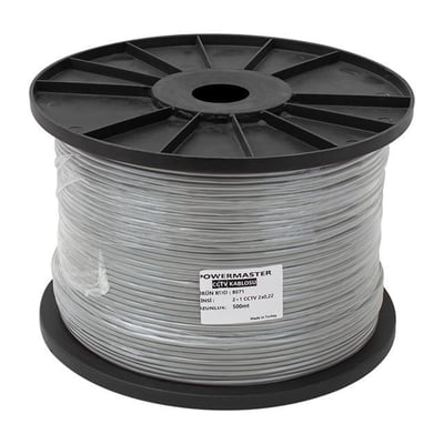 Powermaster 2+1 Gri 0.22 Mm CCTV Kamera Kablosu 500 Metre