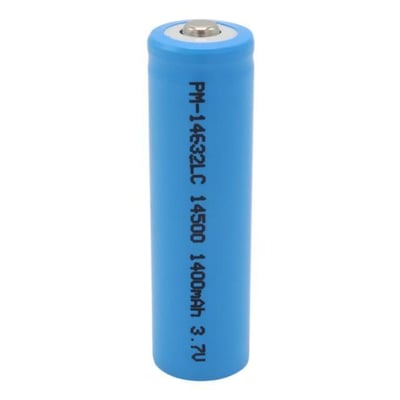PowerMaster PM-14632 LC 14500 3.7 Volt 1400mAh Şarj Edilebilir EL Feneri Pili (AA Pil İle Aynı Boyutta)