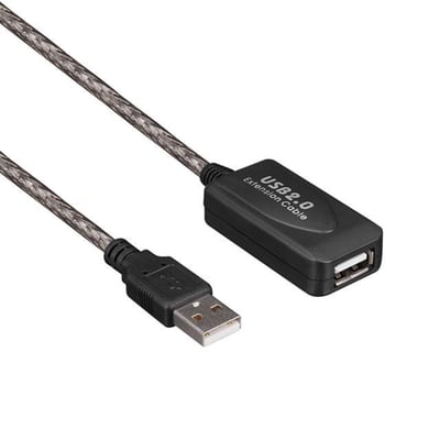 Powermaster PM-4952 30 Metre Şeffaf Korumalı USB 2.0 Uzatma Kablosu