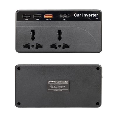 Powermaster CZ01/12v-24v 12-24 Volt 200 Watt 3 Usb Girişli Araç Power İnverter