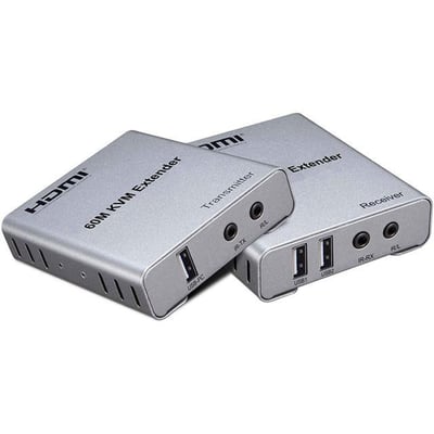 Powermaster PM-22508 60 Metre KVM HDMI Extender Cat5e/Cat6 Klavye Fare ve Görüntü Uzatıcı Set