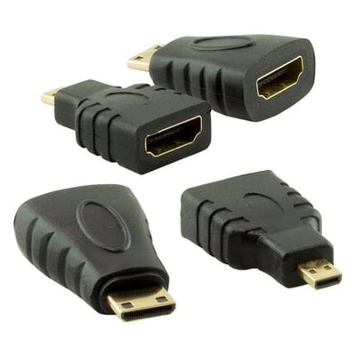 Powermaster PM-6285 Plastik 1.5 Metre  Siyah 3in1 Set HDMI Kablo  (HDMI+Micro HDMI+Mini HDMI)