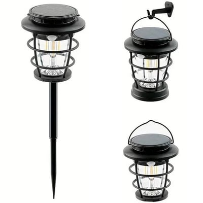 Powermaster HOP-8818 Sensörlü Taşınabilir Şarjlı + Solar Panelli 4 Çalışma Modlu Beyaz-Günışığı Işık Bahçe-Kamp Lambası