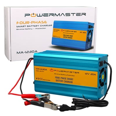 Powermaster MA-1230A 12 Volt - 30 Amper Dört Fazlı Akıllı Akü Şarj Cihazı