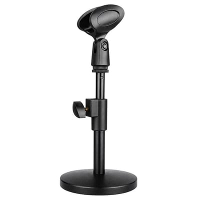 Powermaster MS-25 Masa Üstü Mikrofon Tutucu Sehpası 14-25CM Ayarlanabilir Ağır Tabanlı Stand