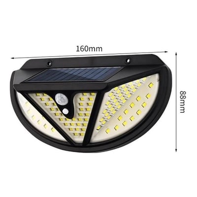 Powermaster MX-118 118 SMD Ledli Hareket Sensörlü Üç Modlu Solar Duvar Lambası
