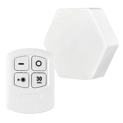 Powermaster MX-359 Tekli Altıgen Kumandalı Pilli Dokunmatik Tezgah Altı - Duvar Led Aydınlatma