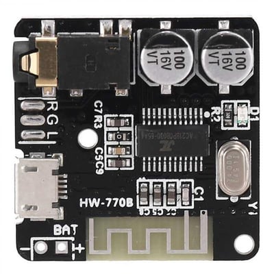 Magicvoice MV-14804 Oto Teyp Bluetooth 5.0 Çevirici Kiti Harici Batarya Destekli Şarj Modüllü (30x30mm)