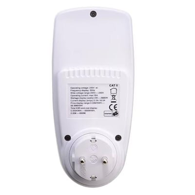 Powermaster PM-001 Dijital Wattmetre Elektrik Ölçüm Cihazı (230V-3680W / Maks:16A)