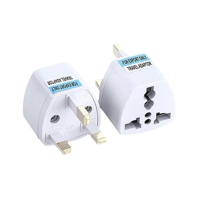 Powermaster PM-10642 Beyaz 250 Volt 13 Amper İngiliz Tipi Universal Dönüştürücü Priz Travel Adaptörü