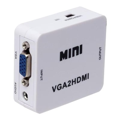 Powermaster PM-18698 VGA To HDMI Ses Girişli Mini Model Dönüştürücü