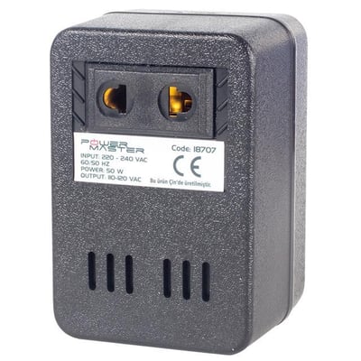 Powermaster PM-18707 220V-110V 50Va Ac/Ac Dönüştürücü Transformatör