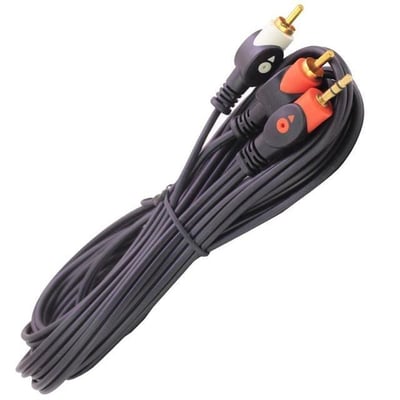 Powermaster PM-1943 2 RCA 3.5Mm Stereo Erkek Kablo 5 Metre