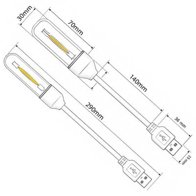 Powermaster PM-25791 Esnek Gövdeli USB Günışığı COB Led Edison Masa ve Kitap Okuma Lambası