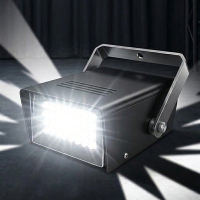 Powermaster PM-25925 Sese Duyarlı 32 Ledli Ayarlanabilir Yanıp Sönen Strobe Beyaz Sahne Işığı