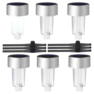 Powermaster PM-26961 Metal Gövdeli Dc 5V Beyaz Solar Balkon-Havuz-Bahçe Lambası (6lı Paket)