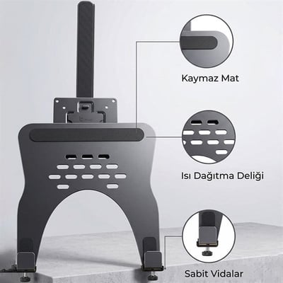 Powermaster PM-27096 Profesyonel Amortisörlü 2si 1 Arada Laptop ve Monitör Standı