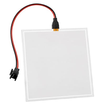 Powermaster PM-37726 100x100mm Elektrominesans (EL) 3V Led Panel Yeşil Aydınlatmalı Esnek Yapı