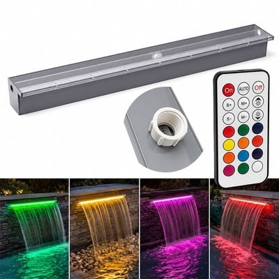 Powermaster PM-37796 Havuz ve Bahçe Şelale Başlığı 150cm RGB LEDli Uzaktan Kontrollü
