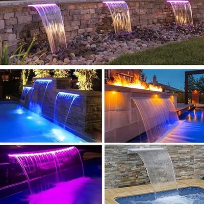 Powermaster PM-37796 Havuz ve Bahçe Şelale Başlığı 150cm RGB LEDli Uzaktan Kontrollü