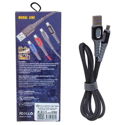Powermaster PM-3780 Örgülü 5 Amper Micro Usb Hızlı Şarj Data Kablosu