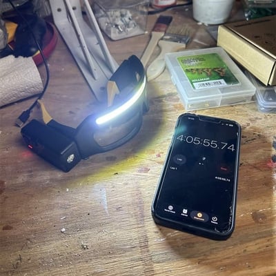 Powermaster PM-37843 İndüksiyonlu Koruyucu Gözlük ve Kafa Lambası Şarjlı Çift LEDli