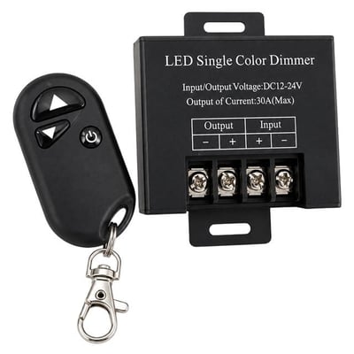 Powermaster PM-37845 12V-24V 30A Tek Renk Şerit LED Dimmer RF Uzaktan Kumandalı Kontrol Cihazı