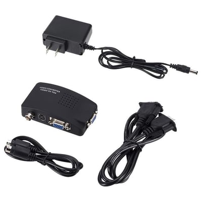 Powermaster PM-983 BNC S-Video VGAdan VGAya Görüntü Dönüştürücü 1080P Destekli