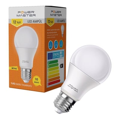 Powermaster PMLED-12 10 Watt 12 Volt 6500K Led Ampul