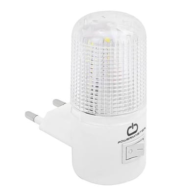 Powermaster PM-16175 Anahtarlı 0.5 Watt Ledli Beyaz Işık Gece Lambası