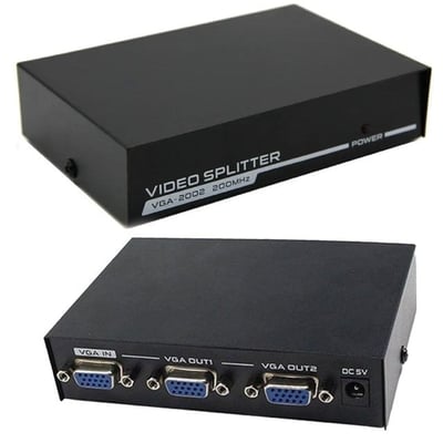 Powermaster VGA-2002 2 Port 200 Mhz 1920x1440 Vga Splıtter Dağıtıcı