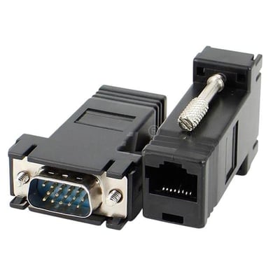 Powermaster PM-6859 VGA to RJ45 Cat5/Cat6/Cat7 Mini Extender Uzatıcı Adaptör