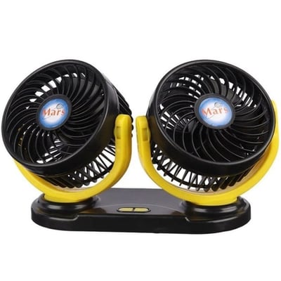 Powermaster X916 12 Volt Dc Usb Girişli Plastik Masaüstü 2li Ev-Ofis-Araç Fan Vantilatör