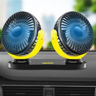 Powermaster X916 12 Volt Dc Usb Girişli Plastik Masaüstü 2li Ev-Ofis-Araç Fan Vantilatör
