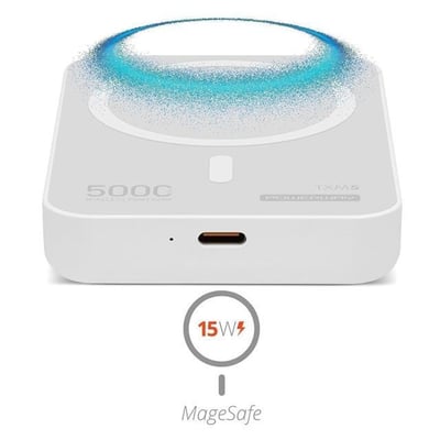 Powerway 5.000mAh PD15W Magsafe Kablosuz Wireless Taşınabilir Şarj Cihazı Beyaz Powerbank TXM5