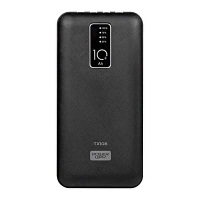 Powerway TX108 Dijital Göstergeli 4 Çıkışlı 10000 Mah Powerbank Siyah