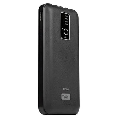 Powerway TX108 Dijital Göstergeli 4 Çıkışlı 10000 Mah Powerbank Siyah