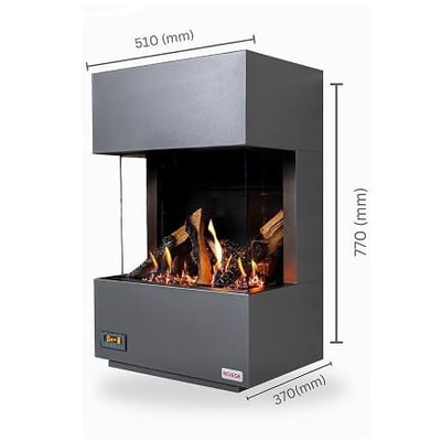 Revega H50Ab Seramik Camlı Hermetik Doğalgazlı Şömine 5Kw -510mm