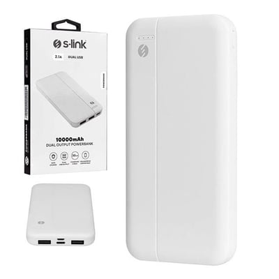 S-Link LP-G10N Beyaz Micro + Type C Girişli 10000 Mah Taşınabilir Şarj Cihazı Powerbank
