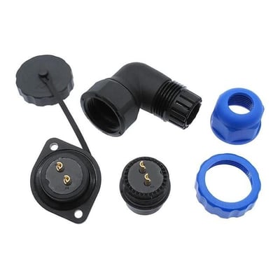 SD20 Su Geçirmez 2 Pin 20 Mm Konnektör 90° Dirsek