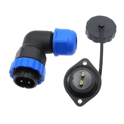 SD20 Su Geçirmez 2 Pin 20 Mm Konnektör 90° Dirsek
