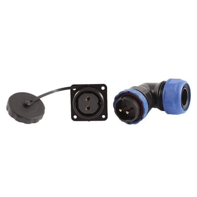 SD28 Su Geçirmez 2 Pin 28 Mm Dörtgen Konnektör 90° Dirsek