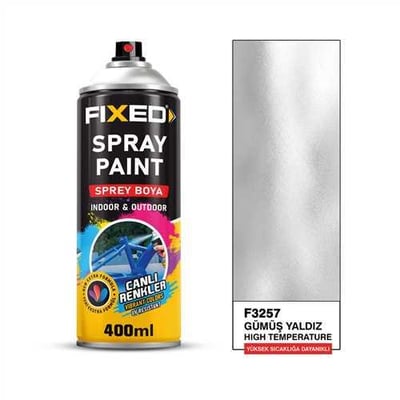 SPREY BOYA AKRİLİK - GÜMÜŞ YALDIZ YÜKSEK ISIYA DAYANIKLI 320 GR 400 ML
