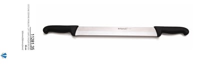 Şarküteri Çift Saplı Kaşar Bıçağı 35 cm Hulusi Bıçak Üstüne Dökme Moblen 45mm X 350mm X 3mm 11281.35