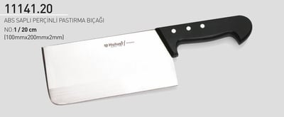 Şarküteri Pastırma Bıçağı 20 cm No.1 Hulusi Bıçak ABS Saplı Perçinli 100mm X 200mm X 2mm 11141.20