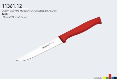 Sebze Bıçağı 12 cm Hulusi - Drita Bıçak Üstüne Dökme Moblen Saplı 20mm X 120mm X 1.5mm 11361.12